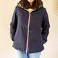 Imperméable rembourré mi-saison Laura Jo - Mandy court marine/doré