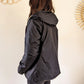 Imperméable rembourré mi-saison Laura Jo - Mandy court noir/doré