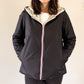 Imperméable rembourré mi-saison Laura Jo - Mandy court noir/doré