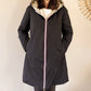 Imperméable rembourré mi-saison Laura Jo - Mandy long noir/doré - DÉSTOCKAGE taille S, XL et 46