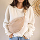Sac banane en velours côtelé Ciao Boum - Masha beige