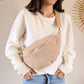 Sac banane en velours côtelé Ciao Boum - Masha beige