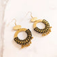 Boucles d'oreilles fil noir doré - Doria