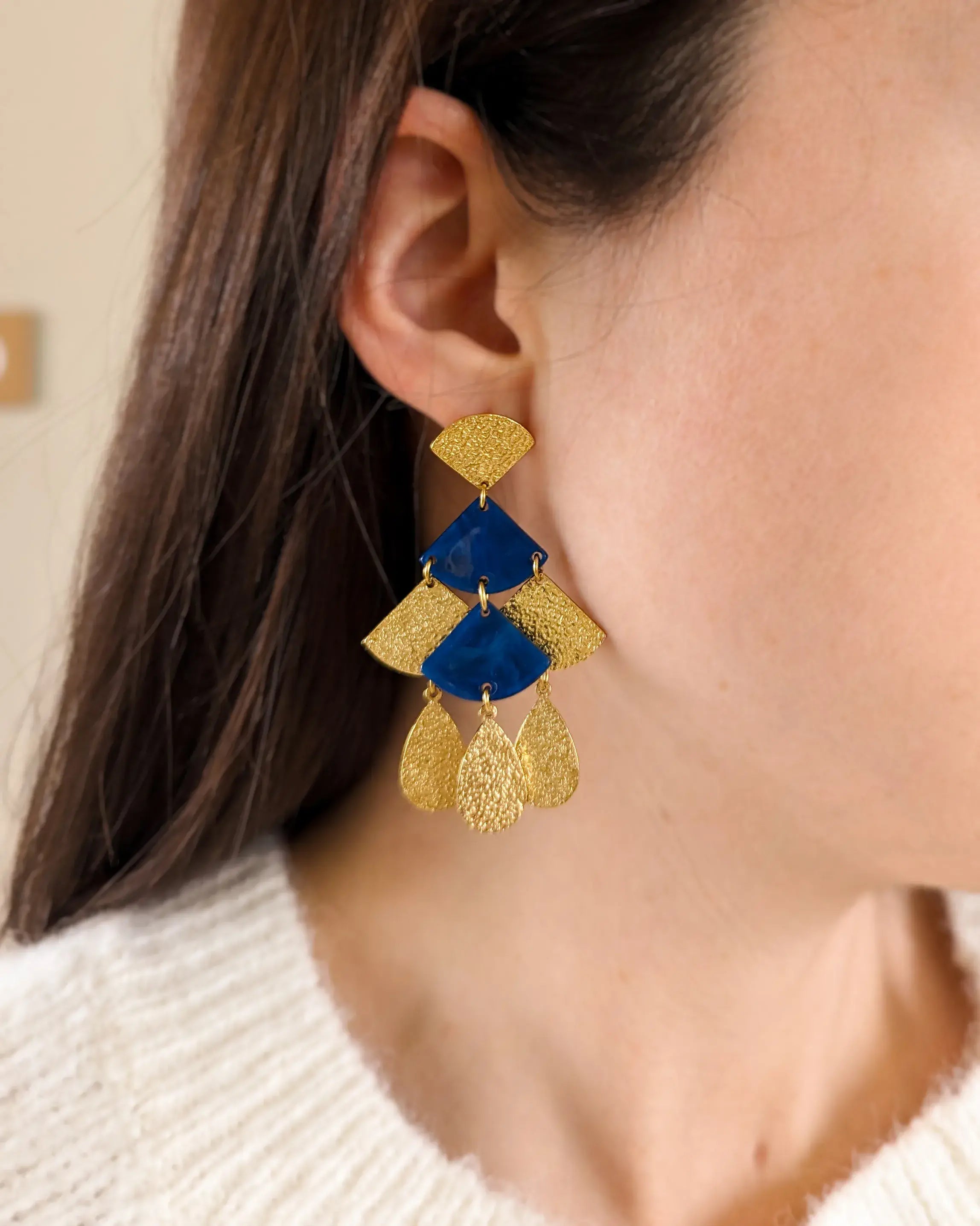 Boucles d'oreilles Soho bleues