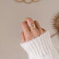 Bague en perles nacrées - Coeur