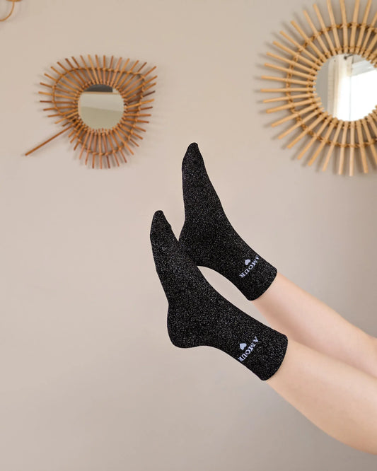 Chaussettes Paillettes Jolie Nana - Taille Unique 36-42 - Coton Confort Et Glamour