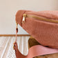 Sac banane en velours côtelé Ciao Boum - Masha rose