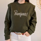 Sweat kaki - Bonjour