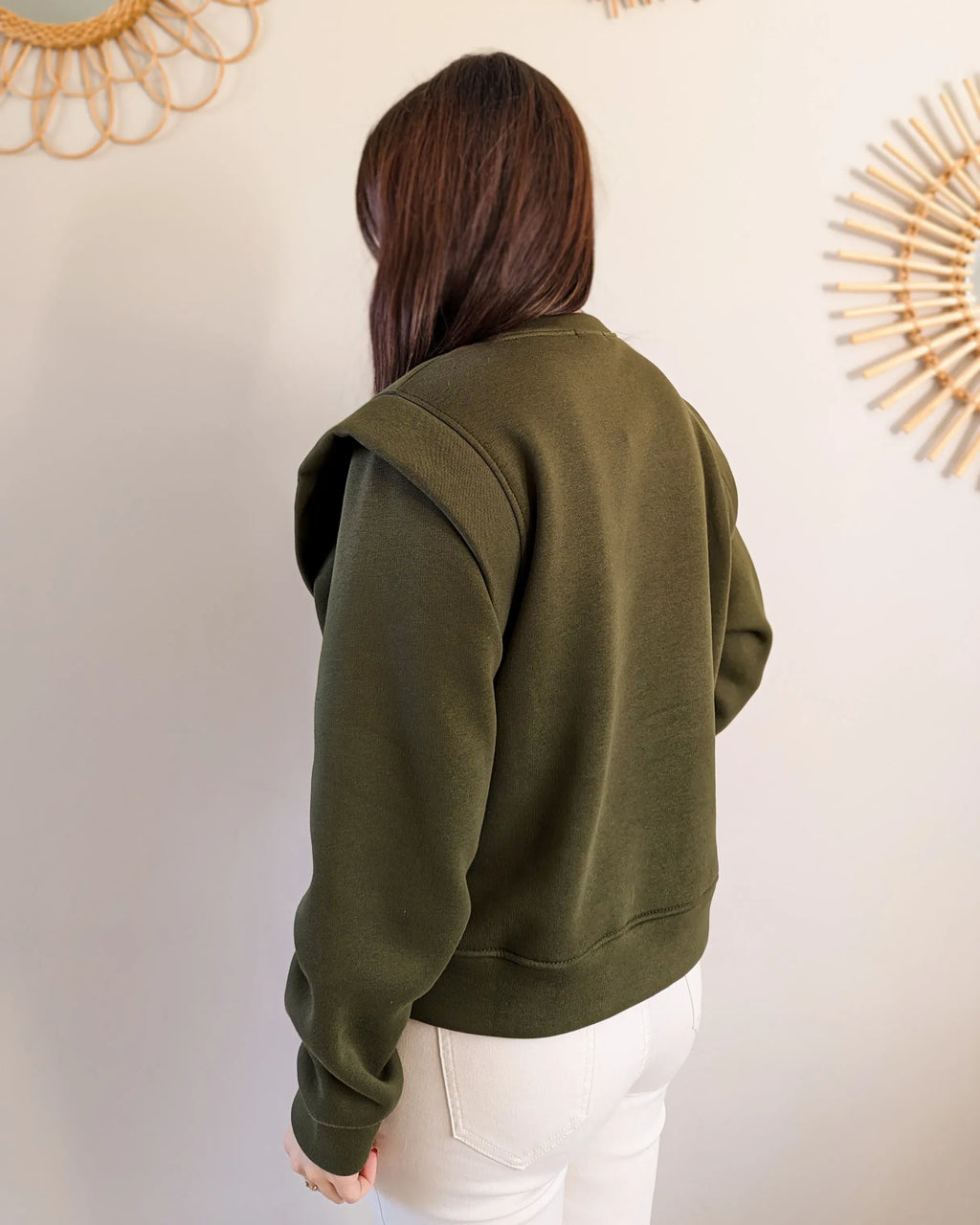 Sweat kaki - Bonjour