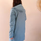 Imperméable rembourré mi-saison Laura Jo - Mandy long bleu ciel/doré