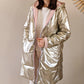 Imperméable rembourré mi-saison Laura Jo - Mandy long rose/doré