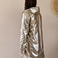 Imperméable rembourré mi-saison Laura Jo - Mandy long rose/doré