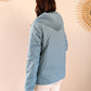 Imperméable rembourré mi-saison Laura Jo - Mandy court bleu ciel/doré