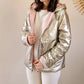 Imperméable rembourré mi-saison Laura Jo - Mandy court rose/doré