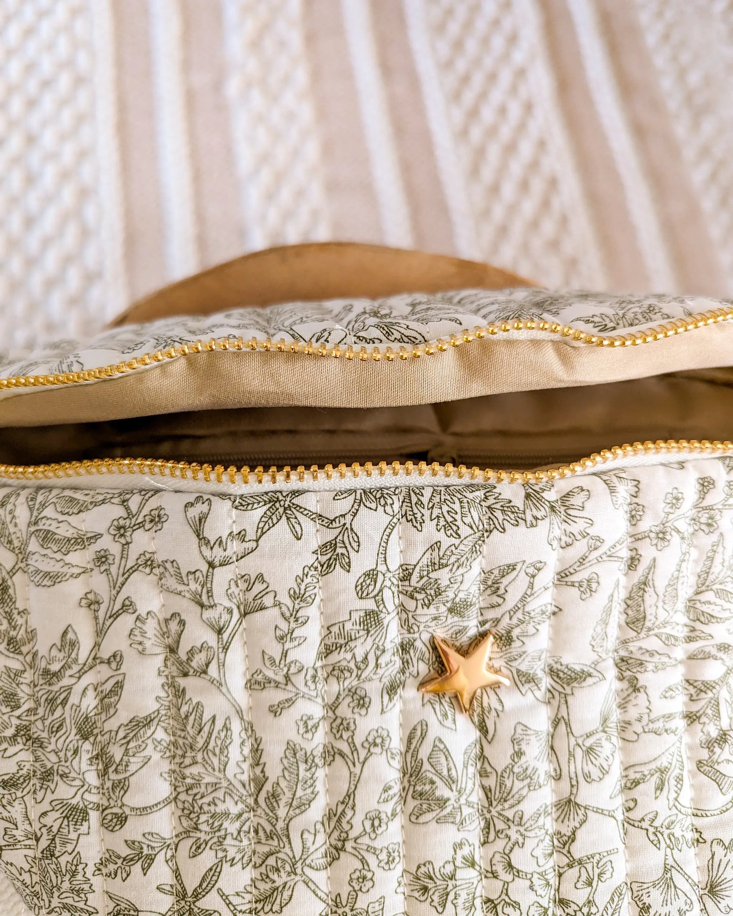 Sac banane en coton matelassé - vert