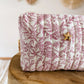 Trousse en coton matelassé rose - Atelier Paname