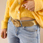 Ceinture en cuir dorée - Carly