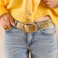 Ceinture en cuir dorée - Carly