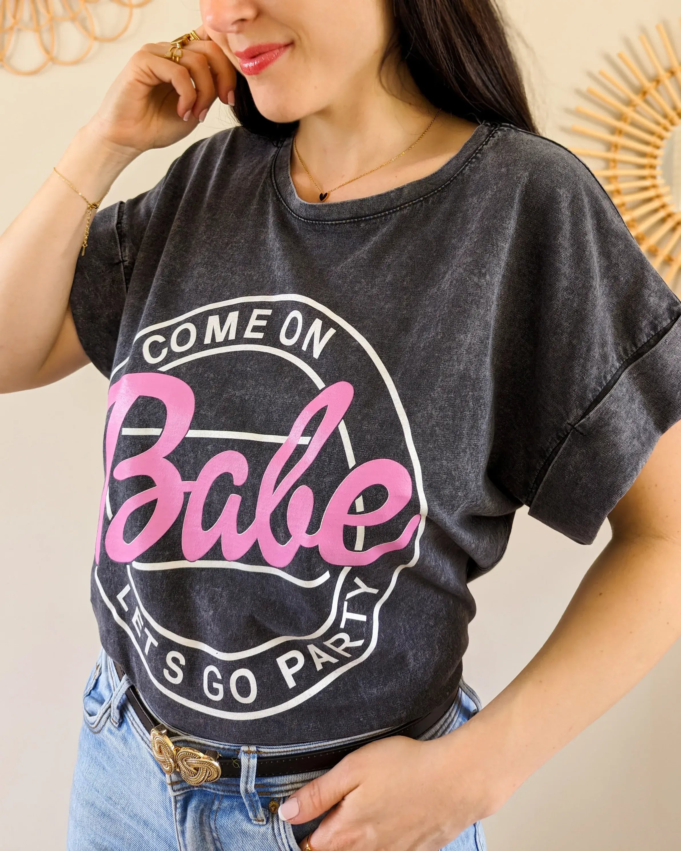 T-shirt - Babe gris