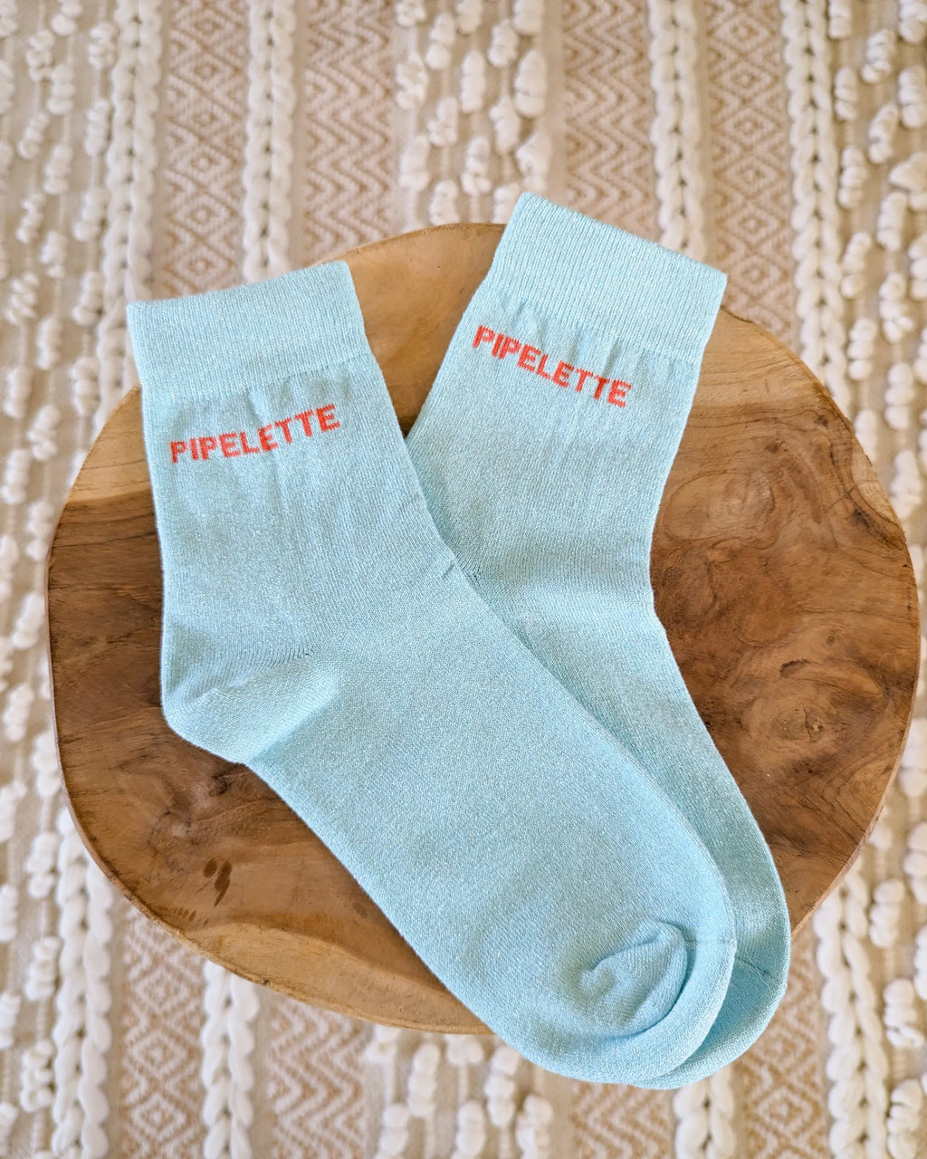Chaussettes pailletées - Pipelette bleues