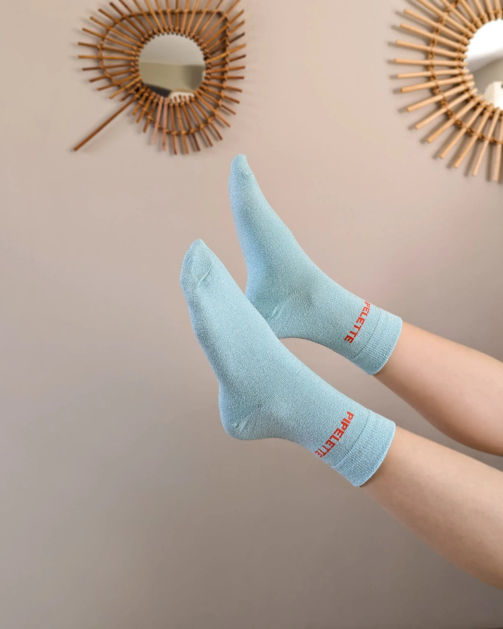 Chaussettes pailletées - Pipelette bleues