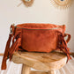 Sac banane en cuir velours - Frangella terracotta