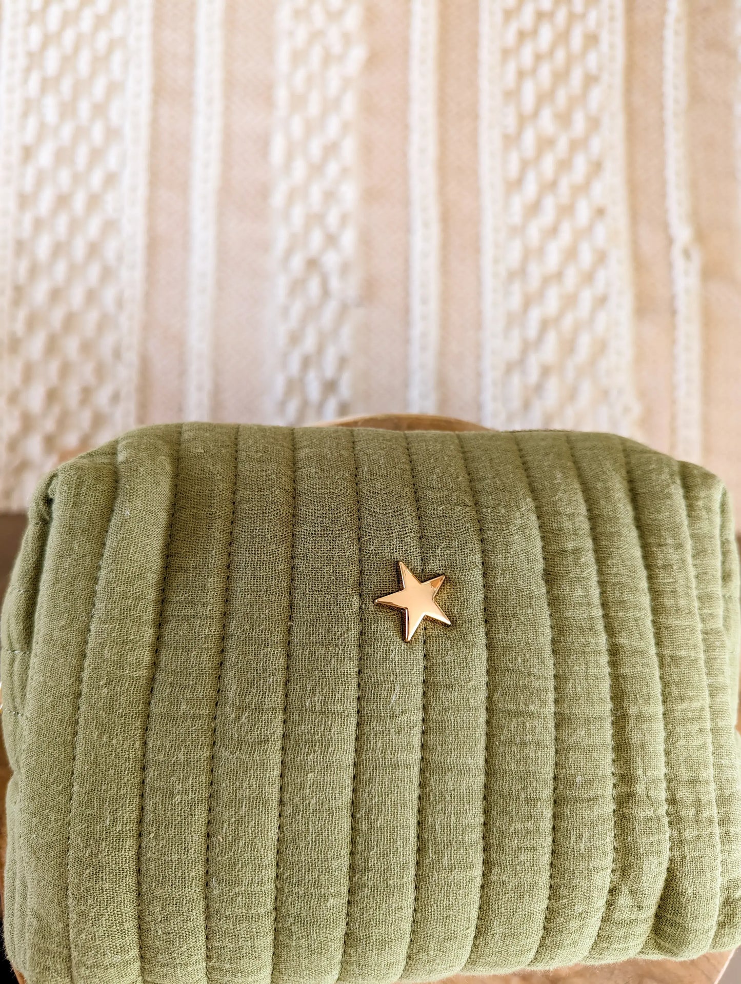 Trousse en coton matelassé - Atelier Paname Olive