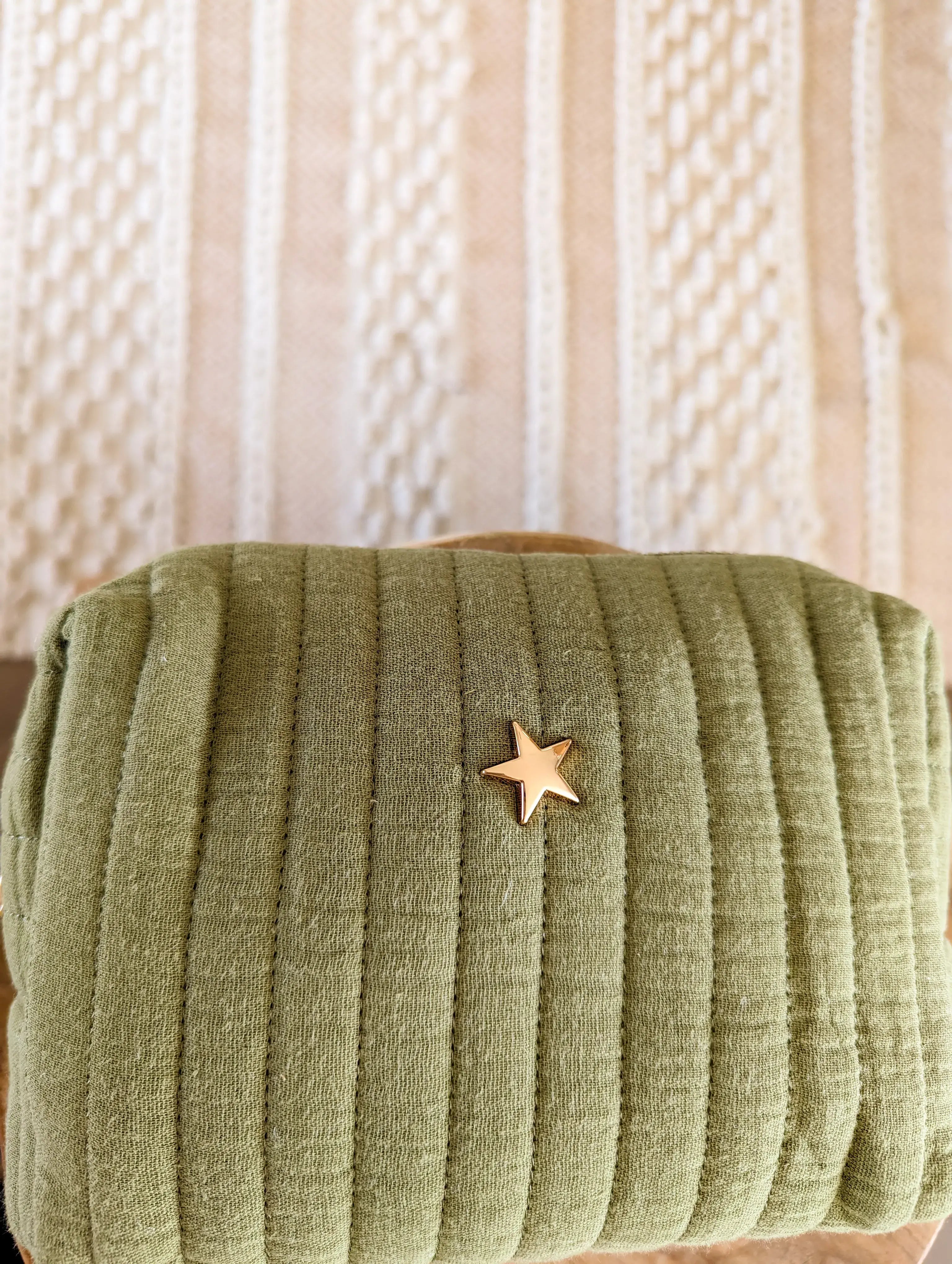 Trousse en coton matelassé - Atelier Paname Olive