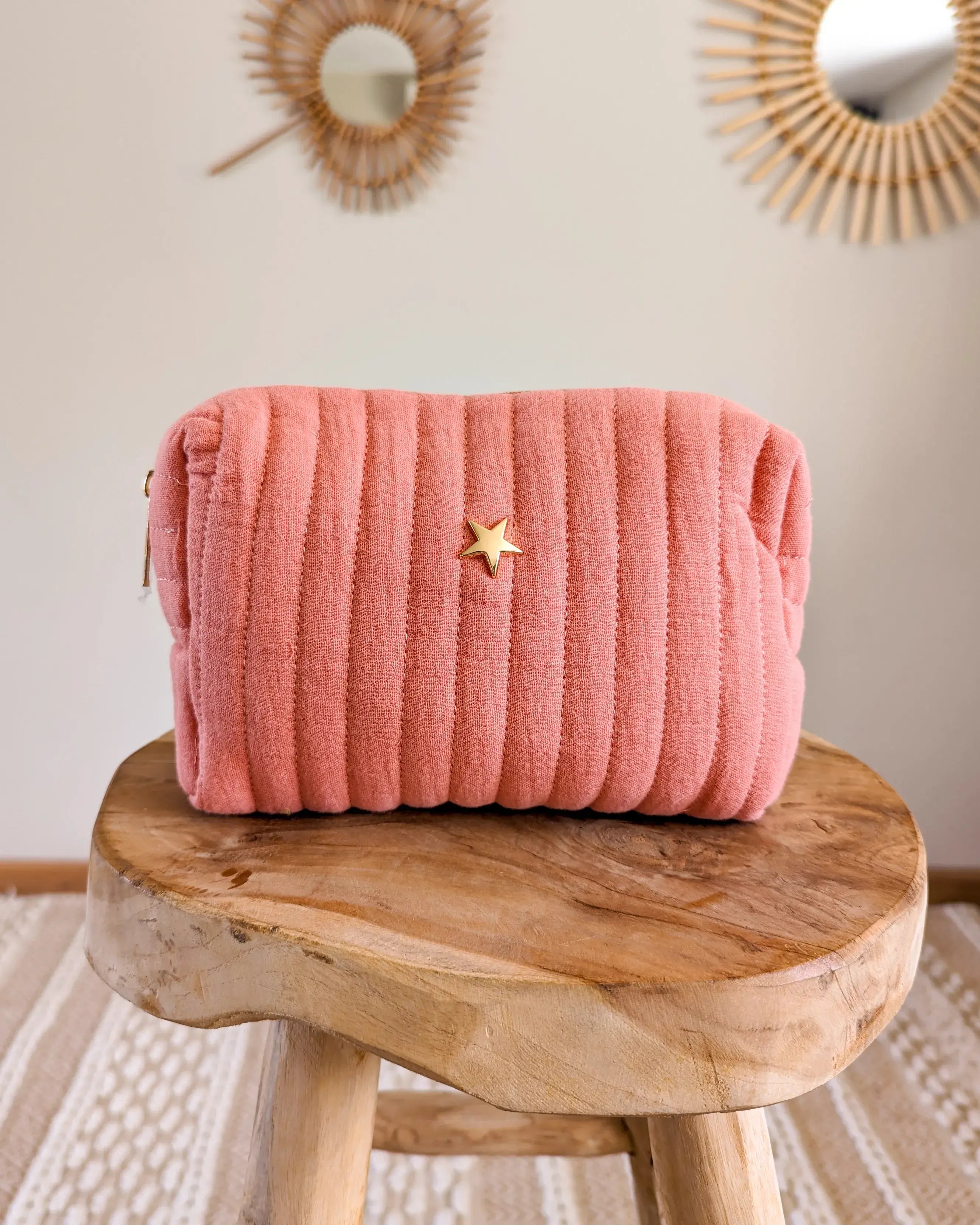 Trousse en coton matelassé - Atelier Paname Pêche