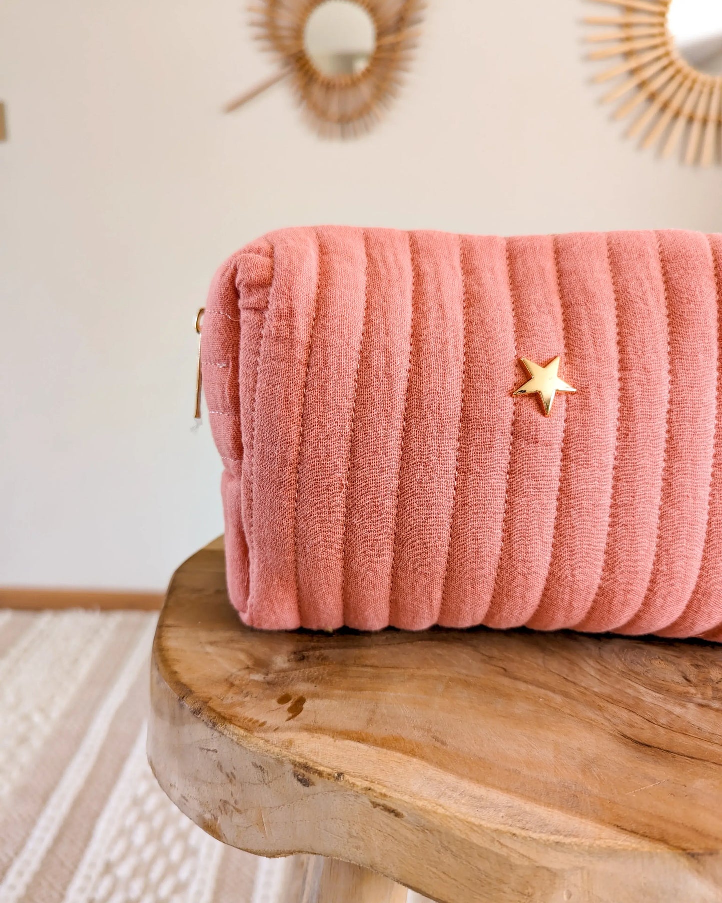Trousse en coton matelassé - Atelier Paname Pêche