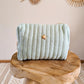 Trousse en coton matelassé - Atelier Paname Vert d'eau