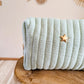 Trousse en coton matelassé - Atelier Paname Vert d'eau