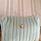 Trousse en coton matelassé - Atelier Paname Vert d'eau