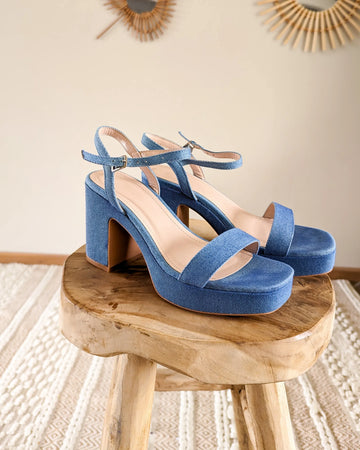 Sandales Jessica Simpson à Lanières Combo Bleu - Taille 10M US, Cuir, Plat