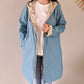 Imperméable réversible Laura Jo bleu ciel/dorée - Elena longue