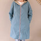 Imperméable réversible Laura Jo bleu ciel/dorée - Elena longue