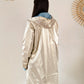 Imperméable réversible Laura Jo bleu ciel/dorée - Elena longue
