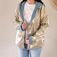 Imperméable réversible Laura Jo bleu ciel/dorée - Elena courte