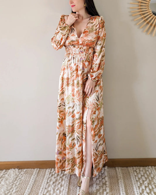 Robe longue - Serena orange