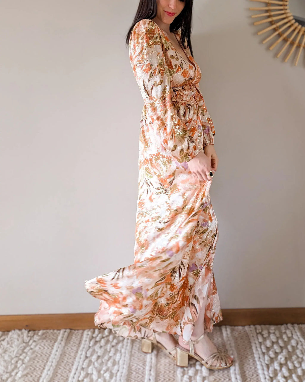 Robe longue - Serena orange