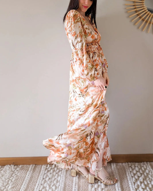 Robe longue - Serena orange