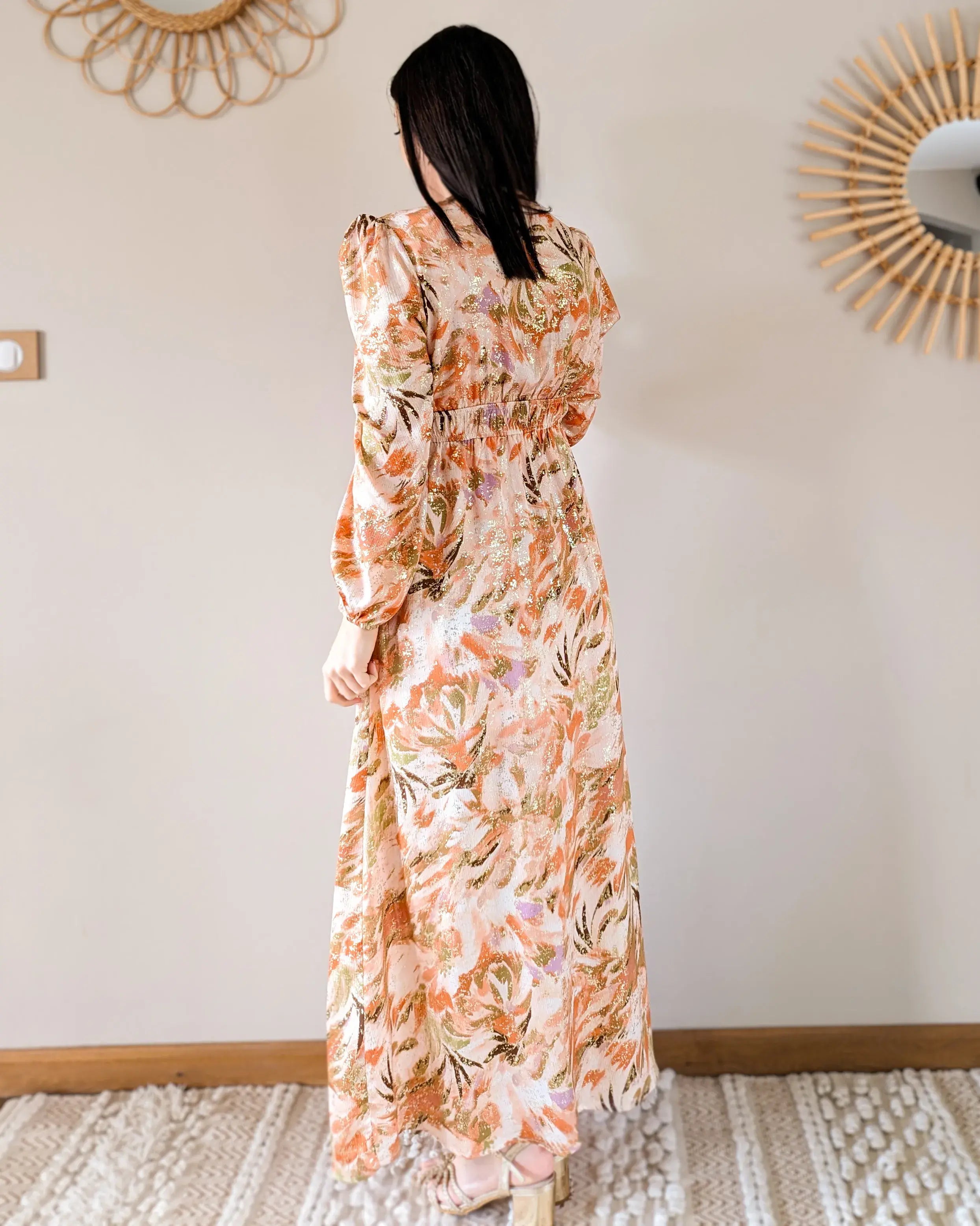 Robe longue - Serena orange