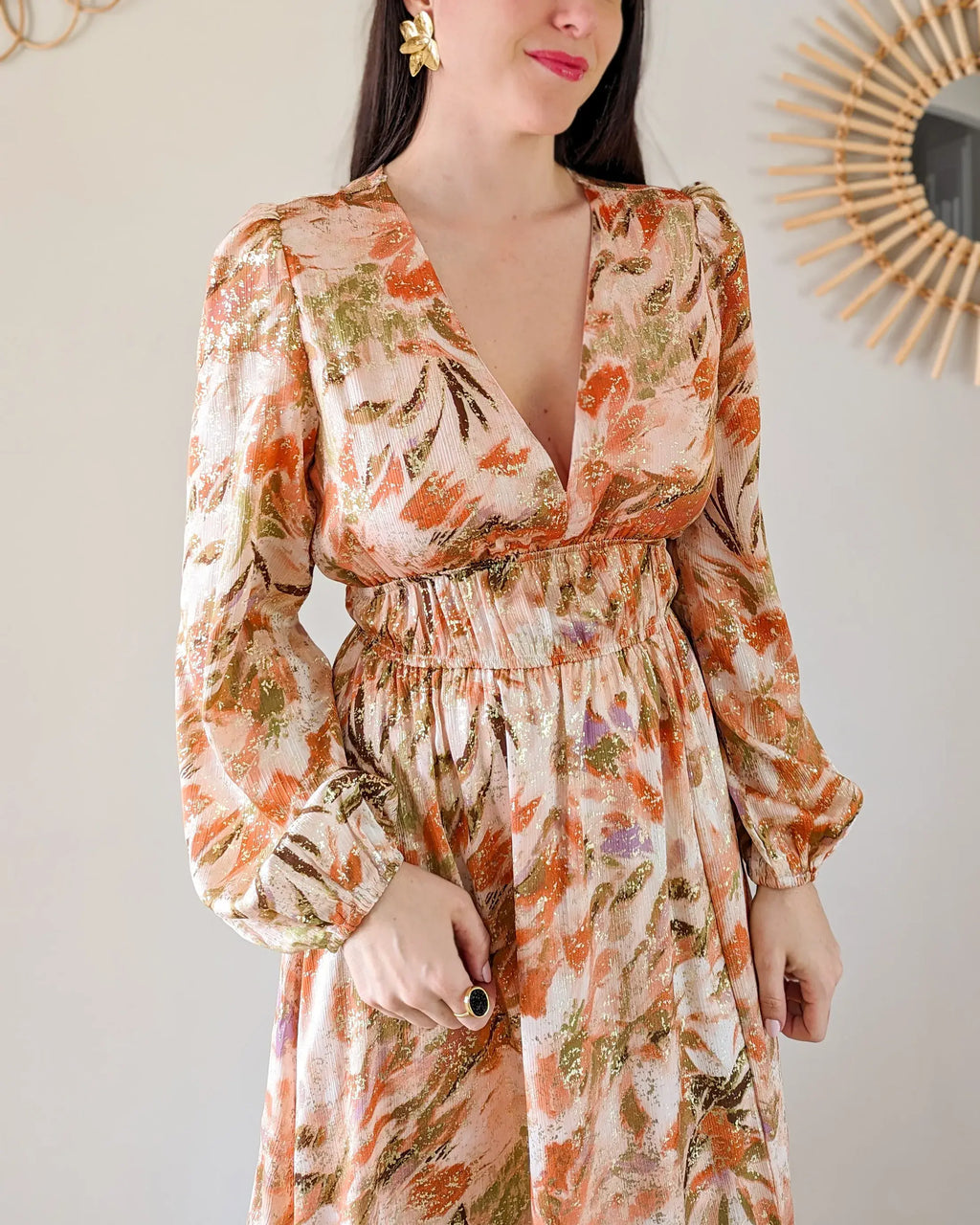 Robe longue - Serena orange