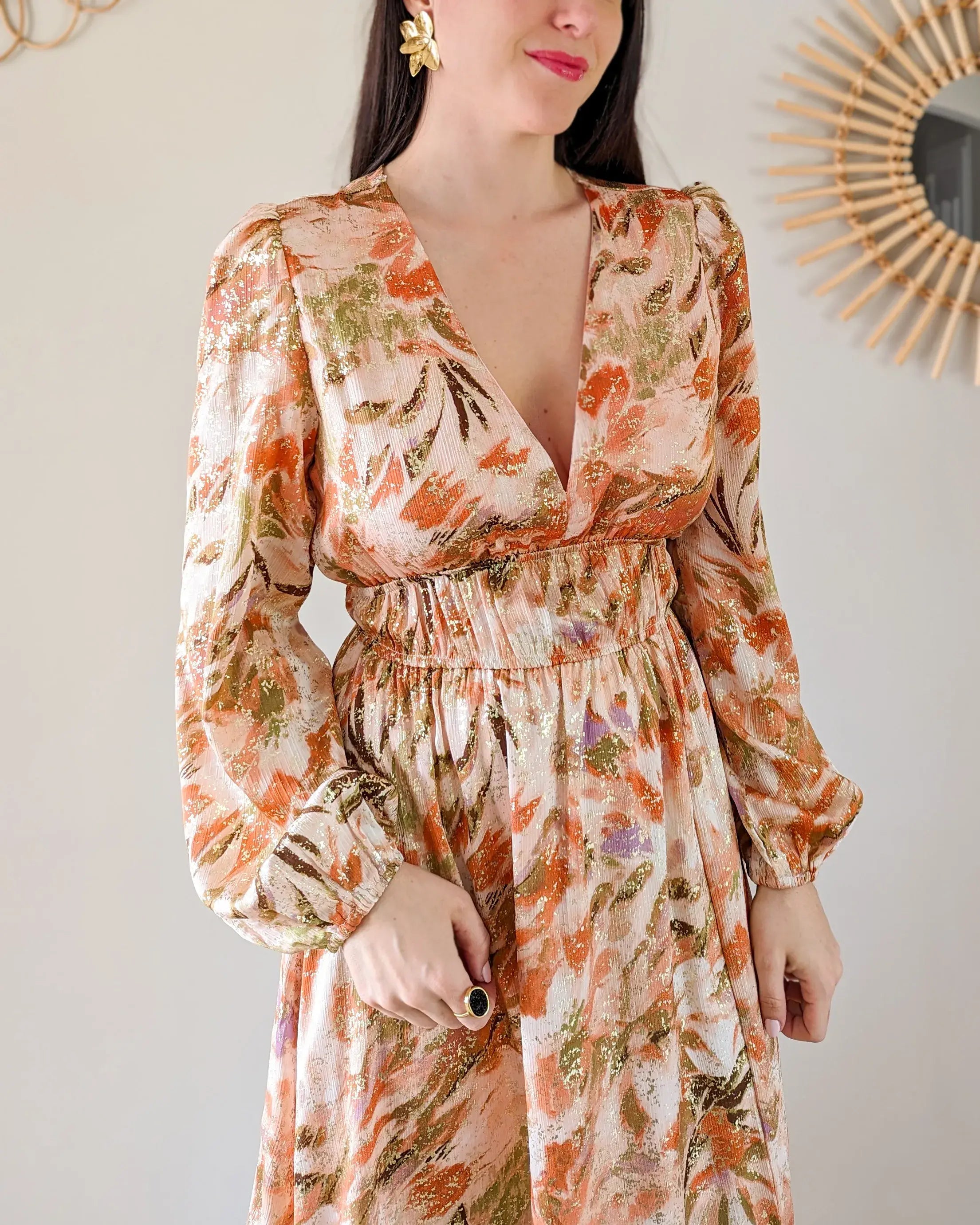 Robe longue - Serena orange