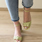 Sandales en tissu - Meryl vertes