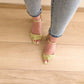 Sandales en tissu - Meryl vertes