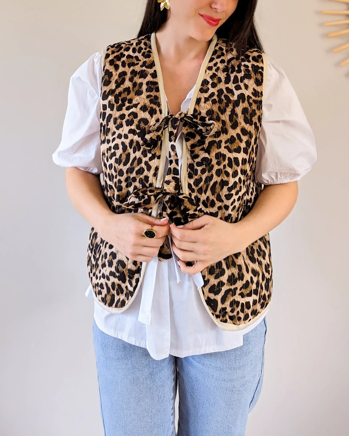 Veste à nœuds - Malone léopard
