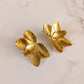 Boucles d'oreilles dorées - Fleurs