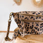 Sac banane en cuir velours - Hunter léopard beige