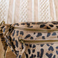 Sac banane en cuir velours - Hunter léopard beige